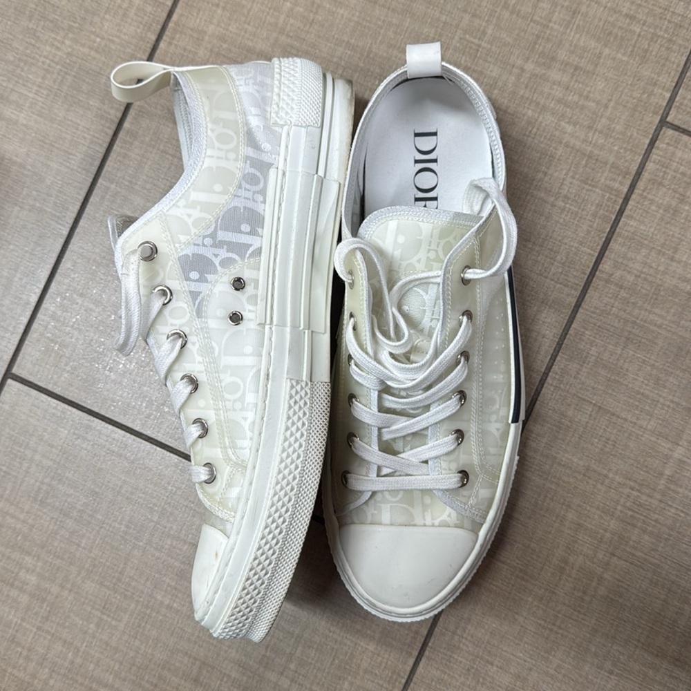 DIOR OBLIQUE MENS WHITE SHOES 44 DESIGNER 11 US - Picture 3 of 4